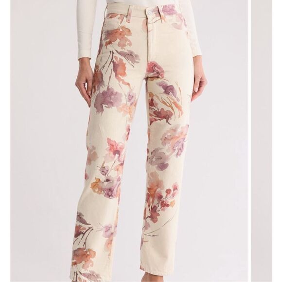 AG Adriano Goldschmied Alexxis high waist jeans in Wine Floral neutral sz 28 NWT - Picture 3 of 12